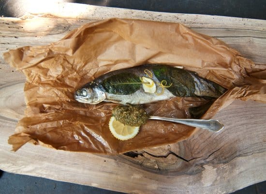 Fisch im Pergamentpapier